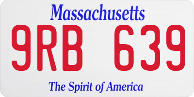 MA license plate 9RB639