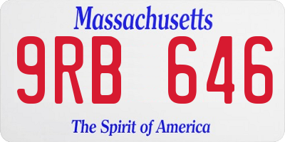MA license plate 9RB646