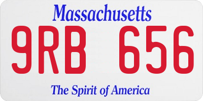 MA license plate 9RB656