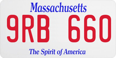 MA license plate 9RB660
