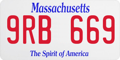 MA license plate 9RB669