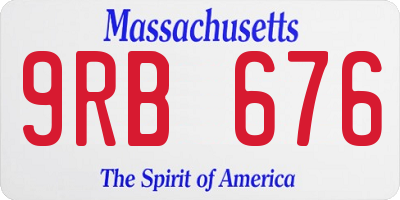 MA license plate 9RB676
