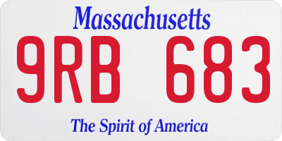 MA license plate 9RB683