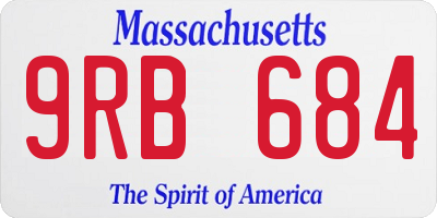 MA license plate 9RB684