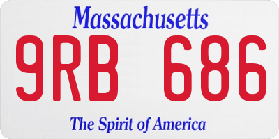 MA license plate 9RB686