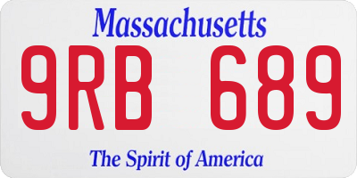 MA license plate 9RB689