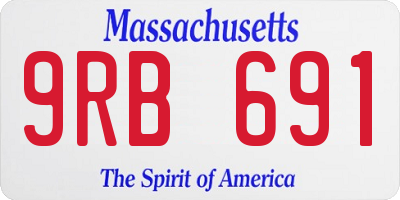 MA license plate 9RB691