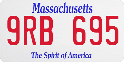 MA license plate 9RB695