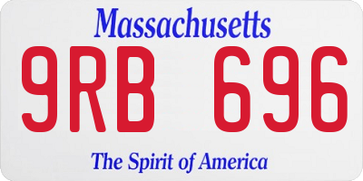 MA license plate 9RB696