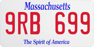 MA license plate 9RB699