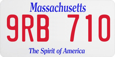 MA license plate 9RB710