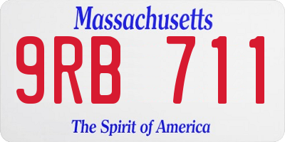 MA license plate 9RB711