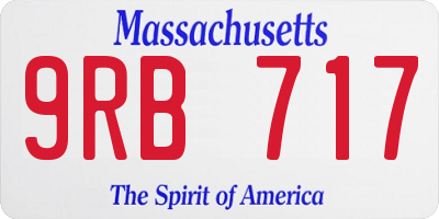 MA license plate 9RB717