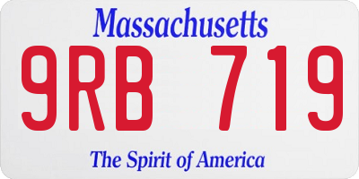 MA license plate 9RB719