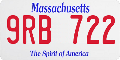 MA license plate 9RB722