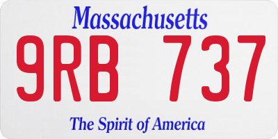 MA license plate 9RB737