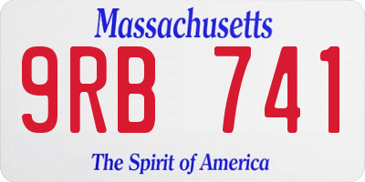 MA license plate 9RB741