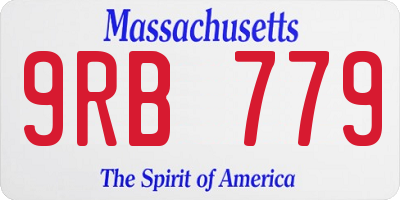 MA license plate 9RB779