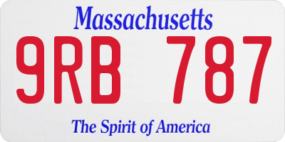 MA license plate 9RB787