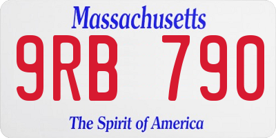 MA license plate 9RB790