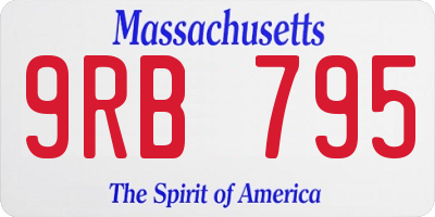 MA license plate 9RB795