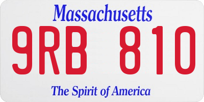 MA license plate 9RB810