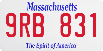 MA license plate 9RB831