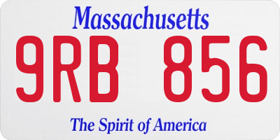 MA license plate 9RB856