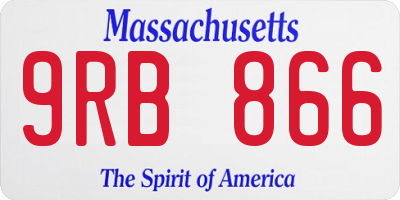 MA license plate 9RB866