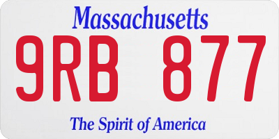 MA license plate 9RB877