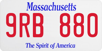 MA license plate 9RB880