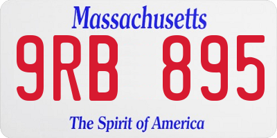 MA license plate 9RB895