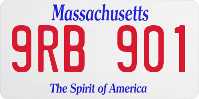 MA license plate 9RB901