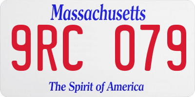 MA license plate 9RC079