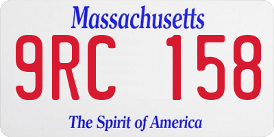 MA license plate 9RC158