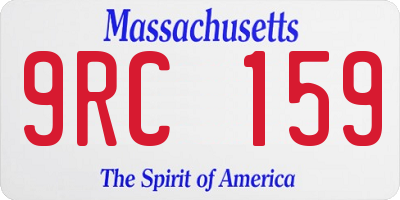 MA license plate 9RC159