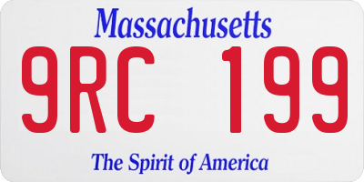 MA license plate 9RC199