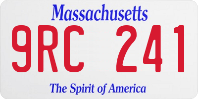 MA license plate 9RC241