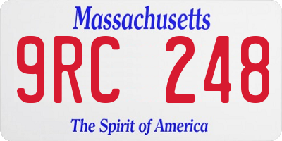 MA license plate 9RC248