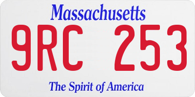MA license plate 9RC253