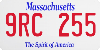 MA license plate 9RC255
