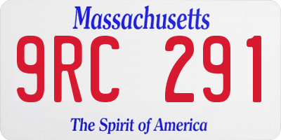 MA license plate 9RC291