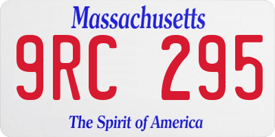 MA license plate 9RC295