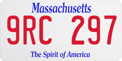 MA license plate 9RC297