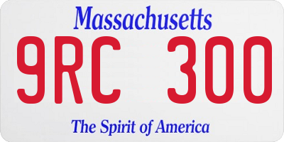 MA license plate 9RC300