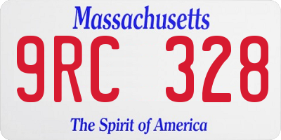 MA license plate 9RC328