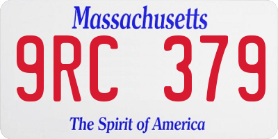 MA license plate 9RC379