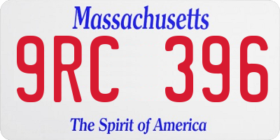 MA license plate 9RC396