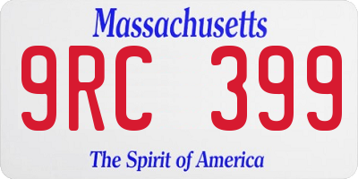 MA license plate 9RC399