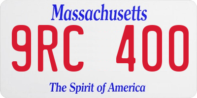 MA license plate 9RC400
